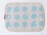 おんぶ紐・抱っこ紐専用よだれカバーWide【ハリネズミ（白）】抗菌防臭ダブルガーゼマルチカバー
