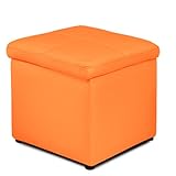 サンコウ 収納スツール オレンジ 51072