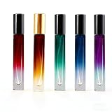 アトマイザー 携帯用 香水分配ボトル ミニ香水ボトル ガラス 5ml 6個 6色ミックス グラデーションカラー (10ml青・金・赤・紫・シアン)