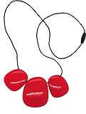 Troika Necklace - Silicone (Teething/Nursing) (Scarlet Red) by Jellystone Designs [並行輸入品]