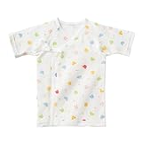 ミキハウスファースト 短肌着 50cm フライス動物プリント 40-2165-954