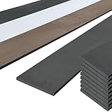 アイガーデン 人工木材 無垢材 板材 幅145ｍｍ厚さ11ｍｍ長さ1800ｍｍ アイウッド人工木製 ボーダーフェンス ウッドデッキ幕板 10387bk (10, ブラック)