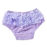 IPOTCH 全３色　 赤ちゃん　ブルマー おむつパンツ　 ショーツ フリル レース パンツ トレーニングパンツ - 紫の, 12-24月のXL