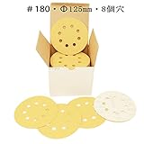 板金・木工用やすり /00335 ＃180新ランダムアクションサンダー用125mm/マジック付/サンディングペーパー・100枚組