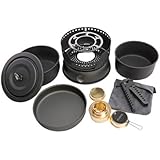 Amazon Alocs コッへル クッカーセット 10ピース キャンプクッカ セット 2 4人対応 Cw C05 並行輸入品 Alocs コッへル クッカーセット