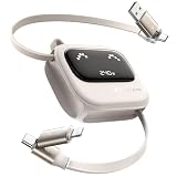 MAGIC JOHN【PD240W/5A USB-Cケーブル・1.2m巻き取り式充電ケーブル】 タイプc 7段階伸縮式「コード収納・持ち運び便利」両引き PD・PPS・AC対応 4in1超高速充電 iphone17/16/15/シリーズ、スマホ・パソコン・タップレットなどType-C適合 (ゴールド)