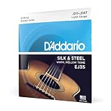 D'Addario ダダリオ アコースティックギター弦 シルク&スティール Silverplated Wound 12弦 .011-.047 EJ35 【国内正規品】