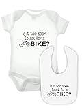 BullshirtのバイクBabygrowとよだれかけダブルパック カラー: ホワイト