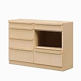 大川家具 岡製作所 キッチン収納 ソフィー 119cm幅 ナチュラル 161274