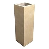 軽量コンクリート製植木鉢 フォリオ クアドラ クリーム 22cm