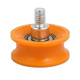 uxcell ベアリングプーリー トラックローラー U溝ホイール ねじ付きロッド ナイロン 30mmx13mm