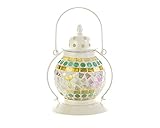 モザイクガラスのランタン 丸和貿易 ブリスターチ ランタン ラウンド シャーベットフラワー 600150203