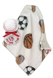 Stephan Baby Sports Fun Ultra Soft Fleece Blankie and Plush Rattle Gift Set, Baseball by Stephan Bab