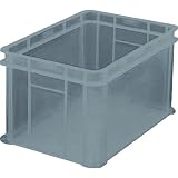 トラスコ中山(TRUSCO) S型透明コンテナ 透明ブラック 36L S36BK