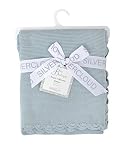 Silver Cloud Baby Boutique Garter Stitch Blanket (Silver Blue) by Silvercloud