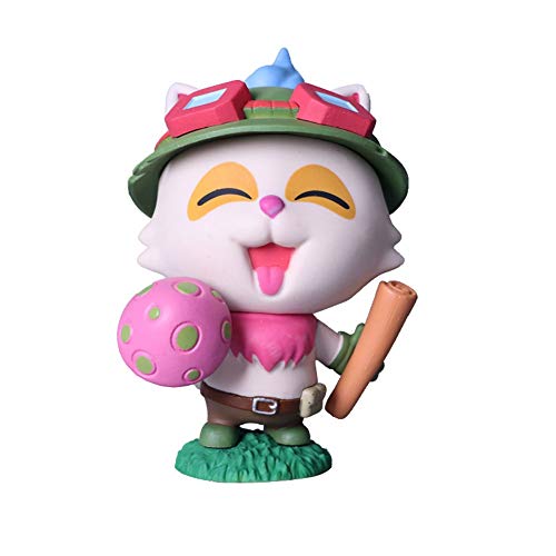 伝説TeemoハンドメイドのおもちゃリーグLOLタイム人形人形コスプレ帽子アクションフィギュア (Color : Pink)