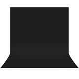 UTEBIT 背景布 黒 布 撮影 150 x 200 cm 黒い布 暗幕 折りたたみ 背景シート 無地 生地 遮光 布 厚手 黒布 クロマキー 背景 スタンド ポール対応 バックスクリーン 黒シート 写真/ビデオ/テレビに対応 ポリエステル bla