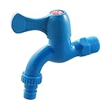 uxcell　蛇口　プラスチック　コロンビアブルー　90度回して　おねじコネクタ