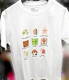 【Lサイズ メンズ】 スーパーマリオブラザーズ Tシャツ ホワイト ファミコン アイコン