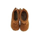 [ミネトンカ] Minnetonka ベビー VELCRO BACK FLAP BOOTIE ベビーシューズ(SOFT SOLE) ブラウン(BROWN SUEDE) US3(実寸13.5cm)