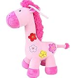 TOYMYTOY Infant Baby Toys Plush Giraffe Rattle for Pushchair Pram Car Seat Baby Crib (Pink) [並行輸入品]