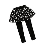 Ainial　レギンス　キッズ　ガールズ　スカッツ　春秋　スカート付き　スパッツ　子供　女の子　ボトムス　ロングパンツ　ストレッチパンツ　ふわふわ　可愛い　花柄　長ズボン　レギパン