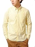 [チャオ] 日本製 オックスフォード ボタンダウン シャツ 長袖 メンズ (XL, 43.イエロー)