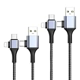 HanaRo 充電 ケーブル L字型 1.2m 1.8m セット Type-C 2本セット 4in1