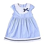 襟元フリル サマーワンピ―ス ベビー＆キッズ 73ｃｍ 80ｃｍ 90ｃｍ かわいい子供服　ドレス (90ｃｍ)