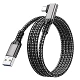 USB Type C ケーブル L字 (60W 3A急速充電/10Gbps データ転送) USB3.1 Gen2 タイプ c ケーブル USB-A to USB-C 高耐久ナイロン編み スマートフォン・タブレット・ゲーム機などのusb cポートを搭載したデバイスに対応 (2M)