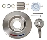 Brasscraft skd0206 D Mixet mtr-9 SNシングルハンドルタブとシャワートリムキット、PVDサテンニッケルとクリア仕上げ