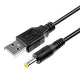 PSP 充電アダプタ/ケーブル USB(A) to DC4.0/1.7mmジャック（長さ1m、ストレート） Usb 電源コード 5V DC延長線 断線防止 急速充電 パナソニック カーナビゴリラ PSP1000/2000/3000用 ブラック