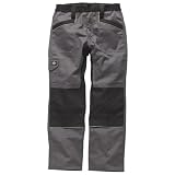 (ディッキーズ) Dickies メンズ インダストリー260 ワークトラウザーズ 作業服ボトムス 作業着ズボン 作業用パンツ 男性用 (32R) (グレー/ブラック)