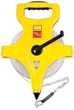 Starrett KTS537-300ME-N ABS Plastic Yellow Case Open Reel Fiberglass Long Tape, English/Metric Gradu