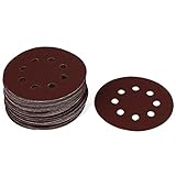 uxcell サンディングディスクすり 8 穴 1500 グリット 127mm直径 50枚入り