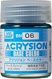 GSIクレオス アクリジョン ベースカラー ベースグリーン 18ml 模型用塗料 BN06