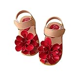 マジックテープ 履きやすい 花 モチーフ 女の子 キッズ クッション サンダル 滑り止め 付き 子供 靴 (25, ローズ（YQ-392）)