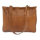 Piel Leather 8748 Small Shopping Bag - Saddle
