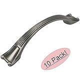 Cosmas ® 9566 asアンティークシルバーキャビネットハードウェアリブ編みアーチハンドルプル – 3 – 3 / 4 "インチ( 96 mm )穴中心 – 10パック