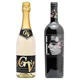 【Amazon限定商品】 オノロ・ベラ ボデガス・アテカ 2019 750ml 赤ワイン ‎フルボディ ×【日本初上陸】Gold Venus ゴールドヴィーナス 金箔 スパークリングワイン 2本セット 750ml 甘口 辛口 果樹酒 飲みやすい ドイツ スペイン 贈り物 記念日 プレゼント パーティー イベント 家飲み ゴージャス ギフト お中元 暑中 残暑見舞い