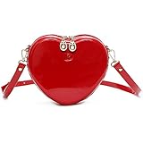 The single shoulder bag ハンドバッグ ピーチハート セクシー 斜め掛け 出かけ 防水 小物整理 少女ミニ携帯鞄 電話収納バック ショッピングバッグ (赤)