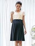 Angeliebe エンジェリーベ マタニティ ワンピース 授乳口付き ラッセルレース × ジョーゼット ハイウエスト ワンピ 妊婦服 産前 産後 半袖 フォーマル お宮参り L ホワイト 21943