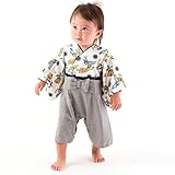 袴 ロンパース カバーオール 男の子 ベビー 兜 70～80サイズ