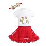 (アイム)iiniim　赤ちゃん クリスマス ロンパース チュチュスカート 長袖 キッズ服 祭り 誕生日 プレゼント 聖夜 イブ ベビー ロンパース 可愛い コスチューム 着ぐるみ 衣装 新生児用 お
