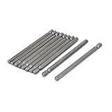 uxcell　六角ドライバービット　磁気電気　H4ビットタイプ　6.3ｍｍ×100mmx H6　1O個入り