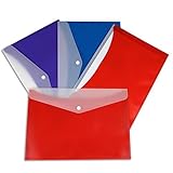 C-Line Snap 'N Go Reusable Poly Portfolio 150-Sheet Capacity Letter Size Assorted Colors 24 Pack (99
