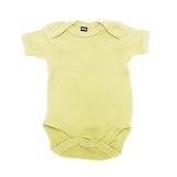 (ベイビーバグズ) Babybugz ベビー・赤ちゃん用 エンベロープネック 半袖ボディースーツ ロンパース スリープスーツ ベビー肌着 パジャマ (12-18ヶ月) (ソフトイエロー)