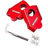 world Imp Motor バイク 用 22mm セットバックスペーサー キット CNC アルミ ハンドル クランプ セット バック キット 汎用 社外品 (レッド（RD)