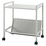 イワサキ 棚板付傾斜ワゴン 1段 幅565×奥行370×高さ580mm ライトグレー THT－KNT110LG 1台