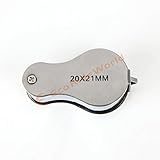 Eco Ride World ジュエリールーペ 20倍 レンズ径21mm X20 LEDライト ケース付 宝石鑑定 携帯 ルーペ ミニ精密ドライバー付き